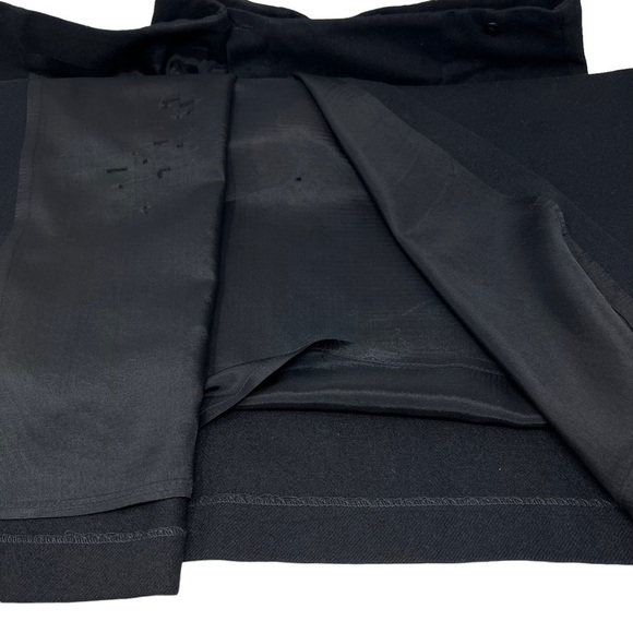 VTG Michele Black Wool Pencil Wrap Midi Length Skirt Size 13/14 14 Lined Career - Picture 14 of 15